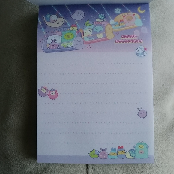 San-X Sumikko Gurashi Welcome to the Night Park medium memo pad - Pink - Picture 4 of 8
